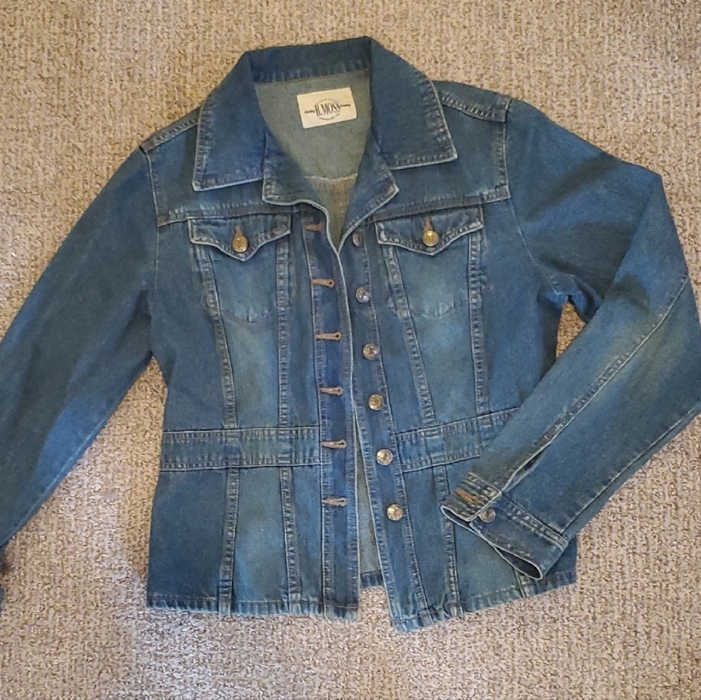Vintage B. Moss Blue Jean Jacket Medium Wash Classic. Great Condition.